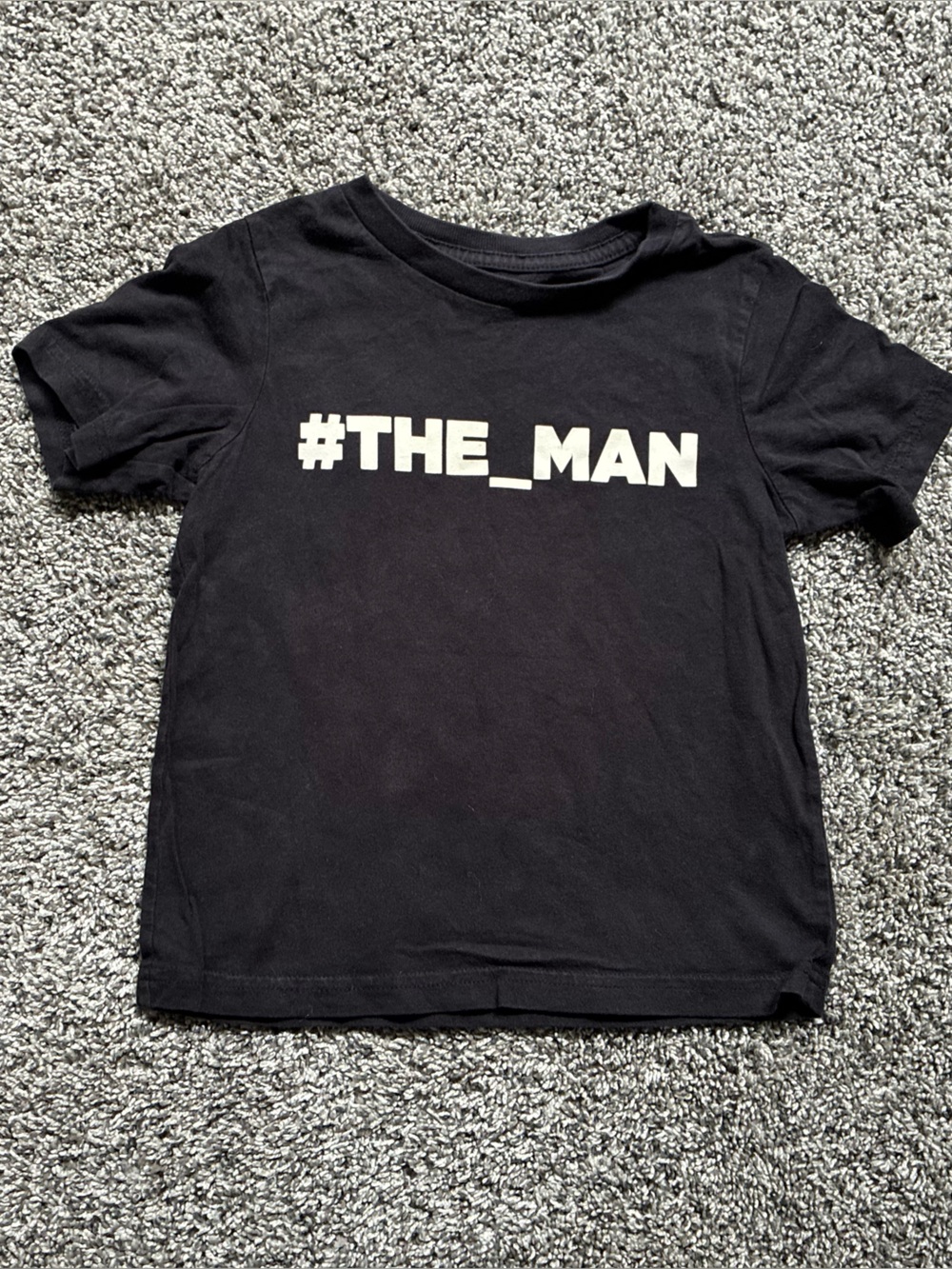 The Children’s Place The Man Black and White Short Sleeve Tee, Size 3T